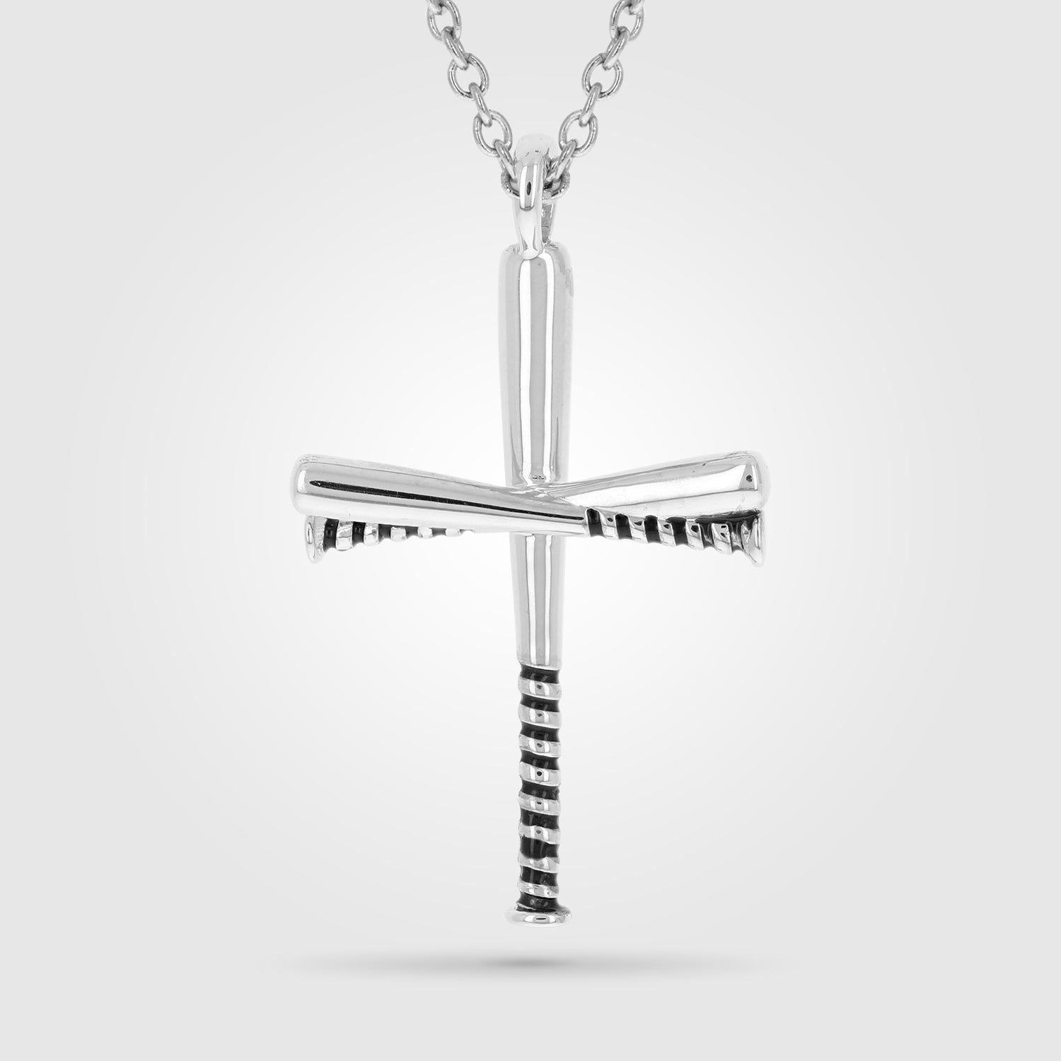 Baseball Bat Cross Necklace Silver – Forgiven Jewelry