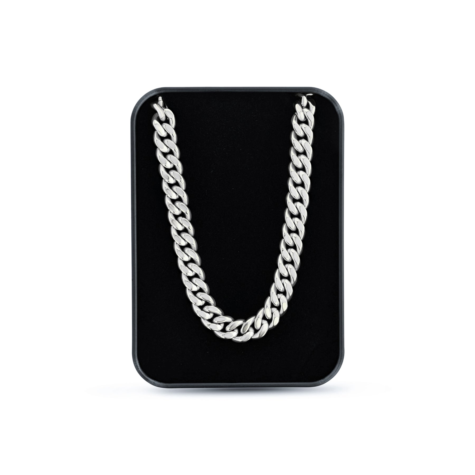 Silver Cuban Link Chain | 8mm | Stainless Steel