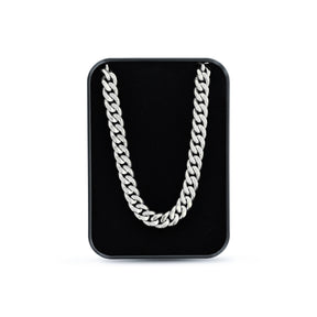 Silver Cuban Link Chain | 8mm | Stainless Steel