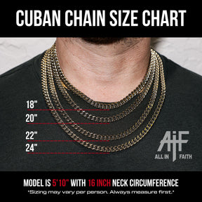 8mm Cuban Link Chain | Stainless Steel | All In Faith Christian Jewelry