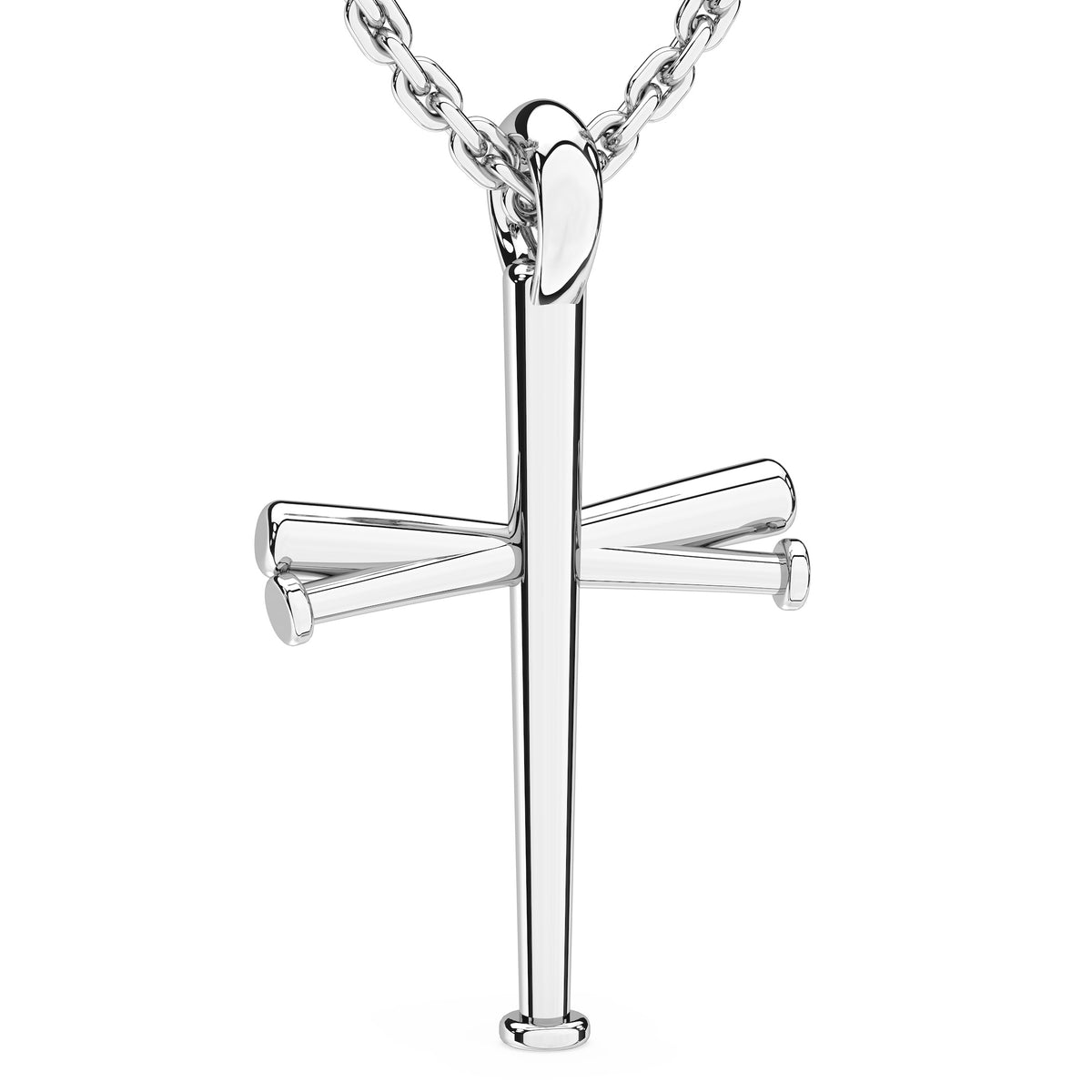 Five Tool Baseball Original Baseball Bat Cross Necklace | Stainless Steel