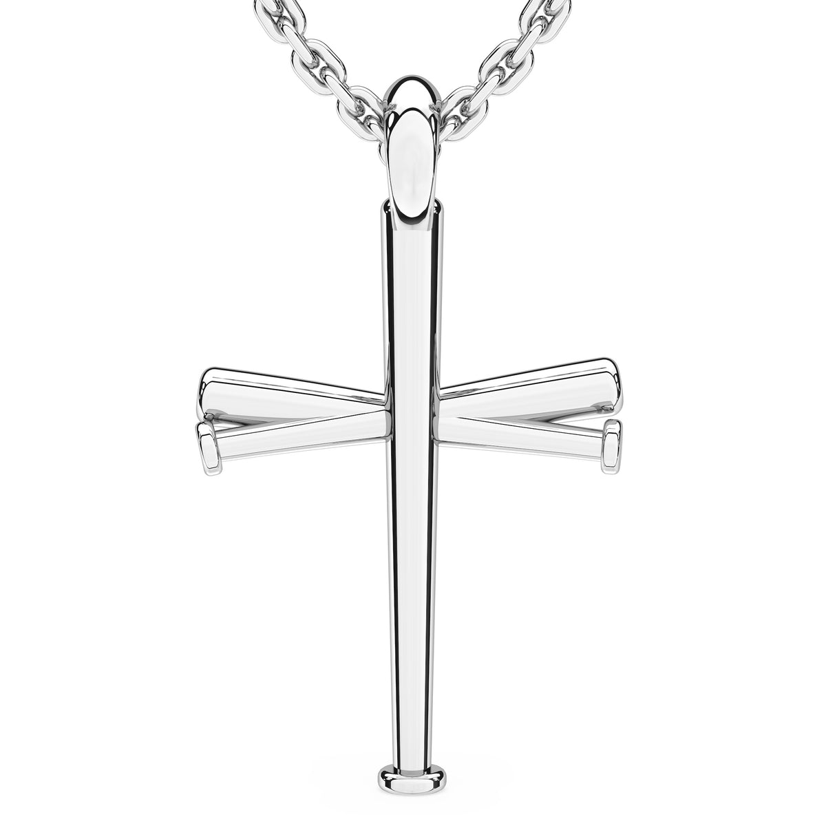 Original Baseball Bat Cross Necklace | Sterling Silver