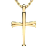 Original Baseball Bat Cross Necklace | Gold Stainless Steel