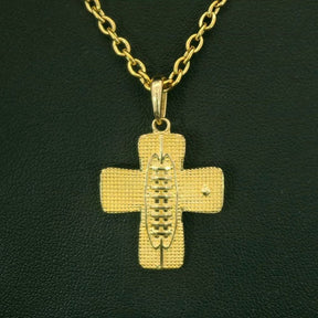 Blitz Football Cross Necklace - All In Faith | Football Cross Pendant