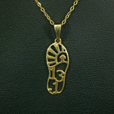 Yellow Gold Half Marathon Necklace