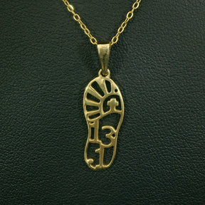 Yellow Gold Half Marathon Necklace