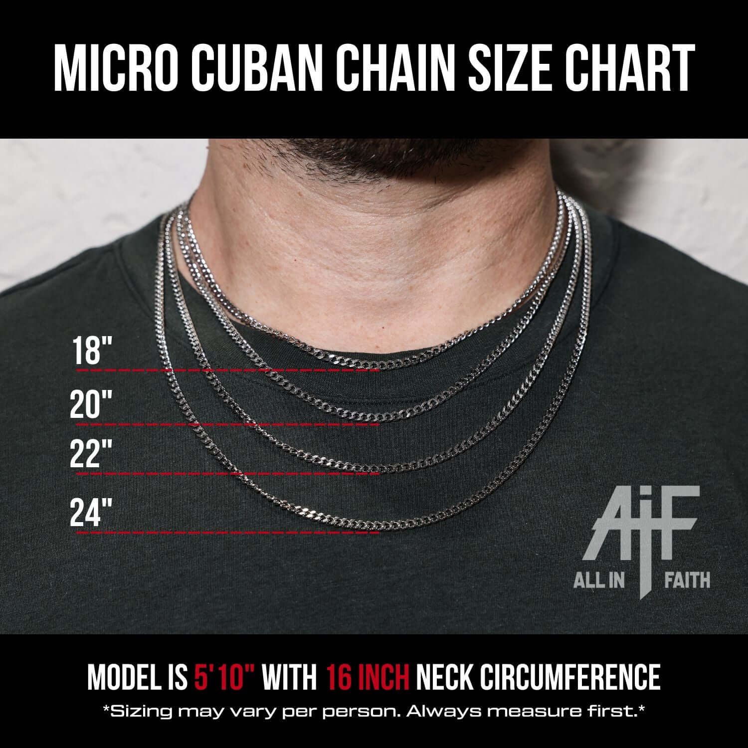 Micro Cuban Link Chain | Stainless Steel | All In Faith Christian Jewelry