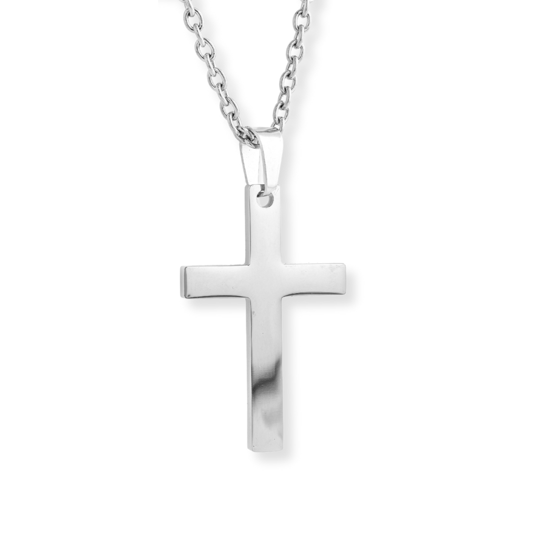 Stainless Steel Cross Necklace With Chain