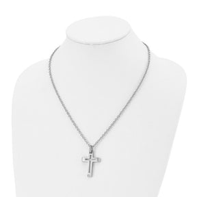 Cut Out Cross Necklace | Stainless Steel Chain