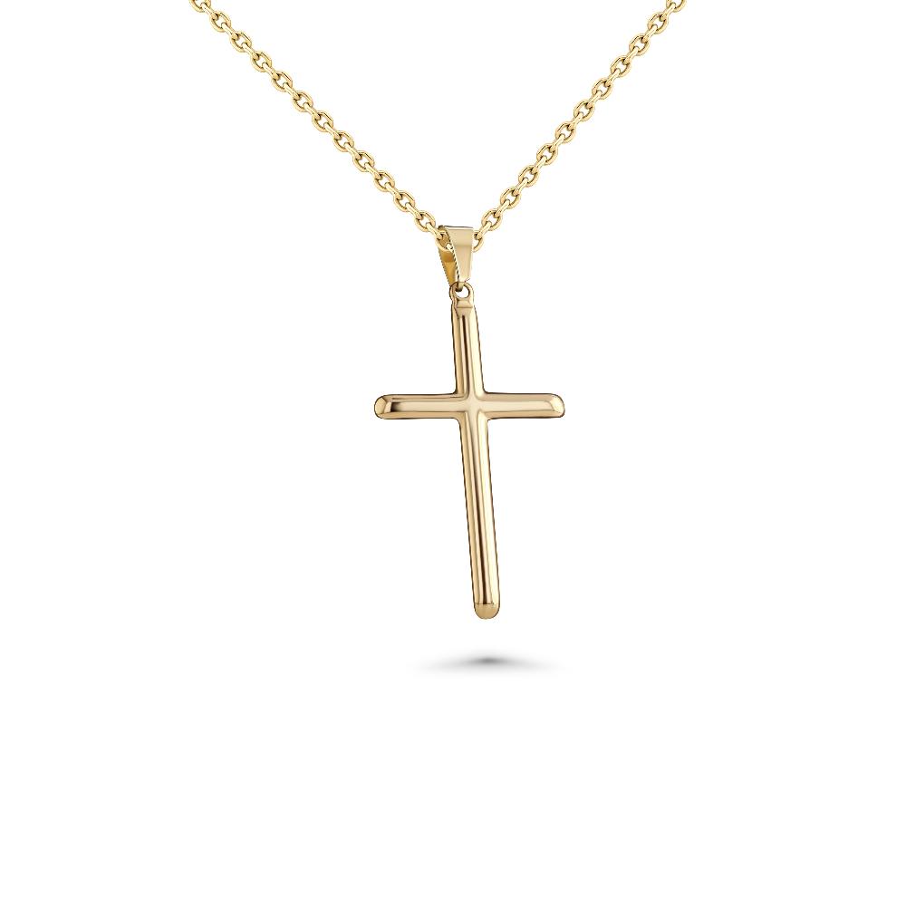 Christian gold cross stainless steel