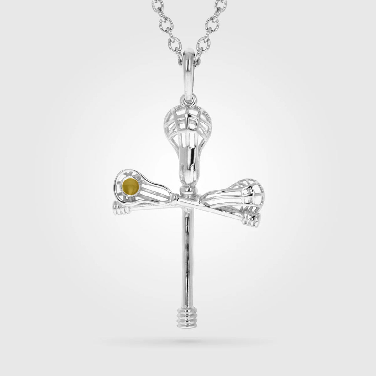 Cross Check Lacrosse Necklace | Gold