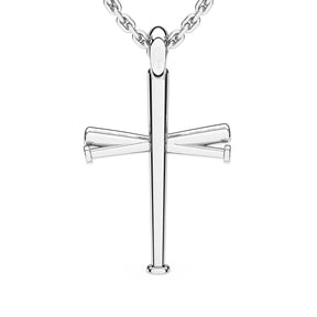 Five Tool Baseball Original Baseball Bat Cross Necklace | Gold 