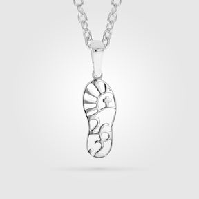 Silver Marathon Necklace | 925 Sterling Silver | 26.2 Mile Marathon Pendant