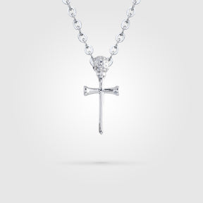 Mini Golf Tee Cross Necklace | Sterling Silver