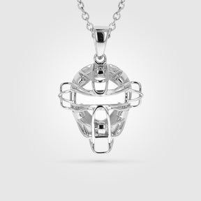 Baseball Catchers Mask Necklace | Stainless Steel