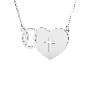 Cross My Heart Baseball Necklace | Stainless Steel