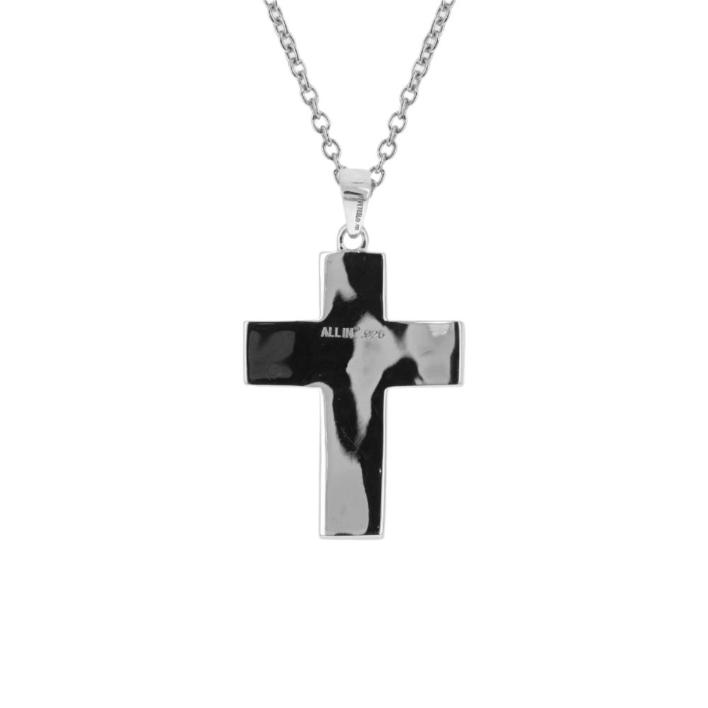 Mini Pigskin Football Cross Necklace | Gold | Football Cross Pendant | All In Faith