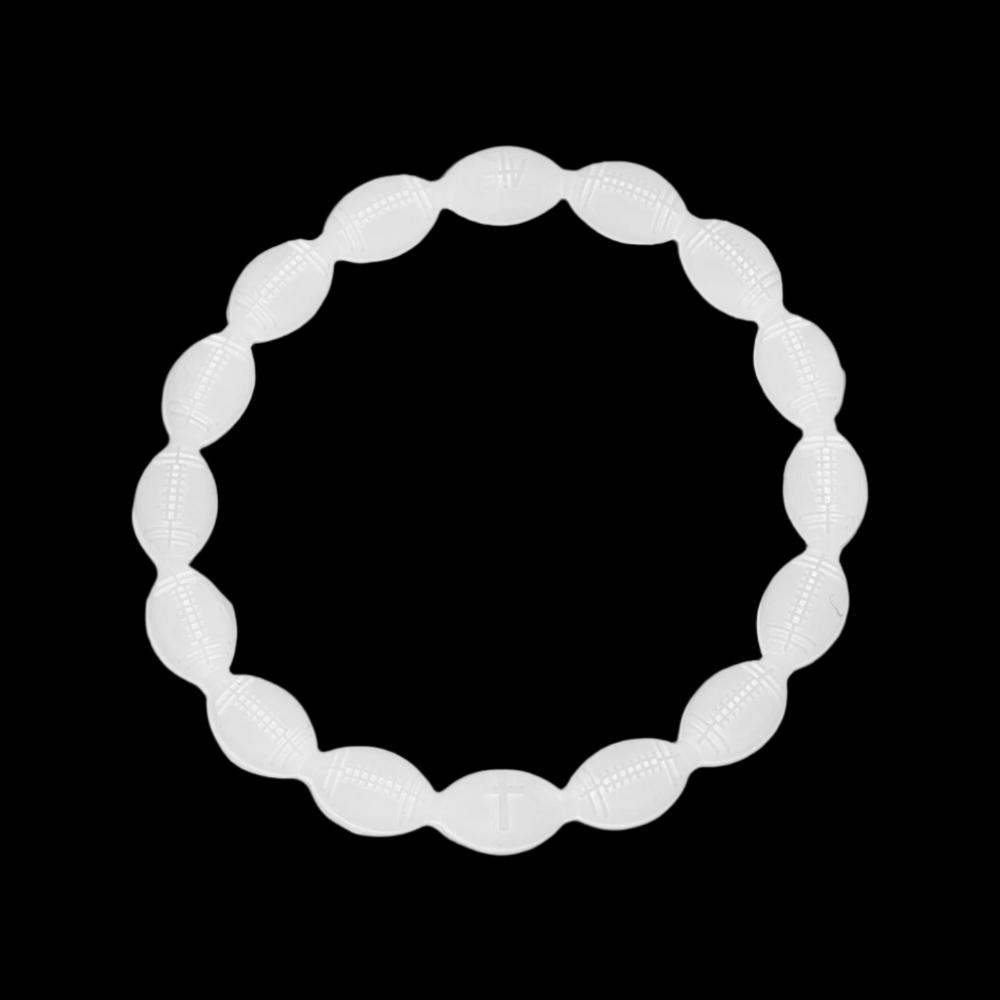 Power Band Football Bracelet | White Football Bracelet