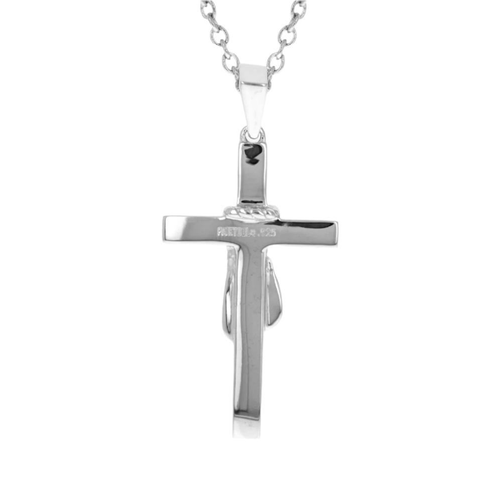 Anchor Punch Boxing Cross Necklace | Sterling Silver | Boxing Cross Pendant | Christian Boxing Necklace