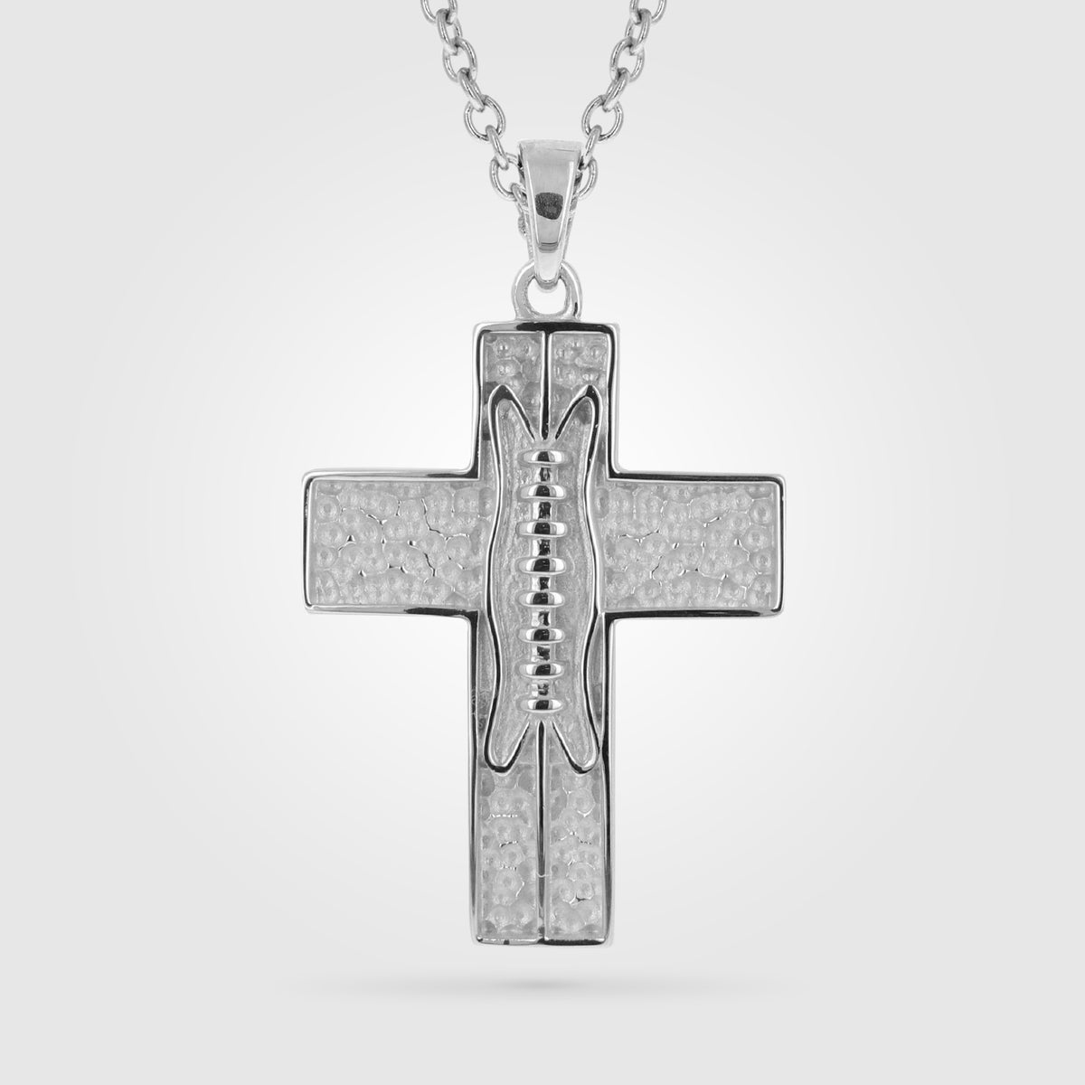 HZMAN Stainless Steel Basketball Football Cross Casual Sporty Men Pendant  Necklace Power Bible Verses Fashion Charm Jewelry Gift