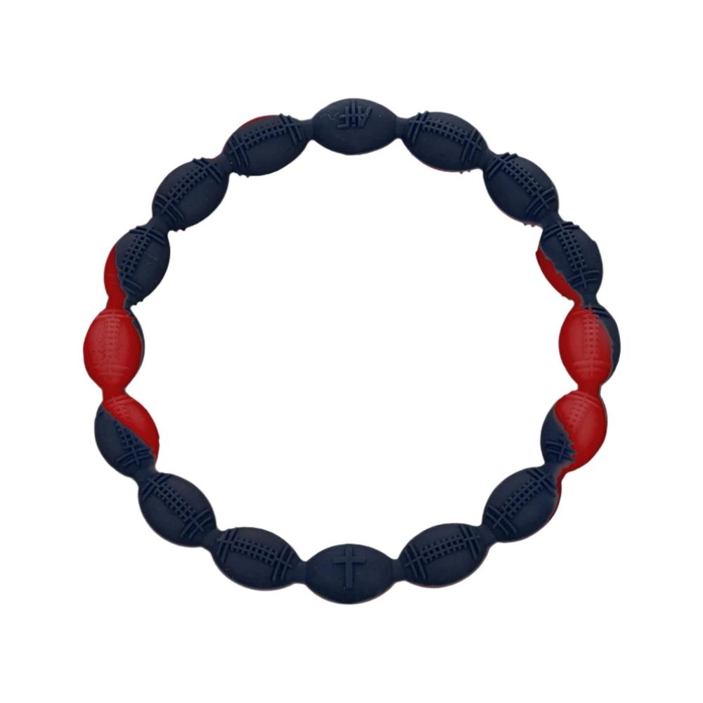 Power Band Football Bracelet | Navy & Red Football Bracelet 