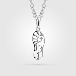 Silver Marathon Necklace | 925 Sterling Silver | 13.1 Mile Half Marathon Pendant