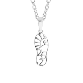 Mini Silver Marathon Necklace | 925 Sterling Silver | 26.2 Mile Marathon Pendant