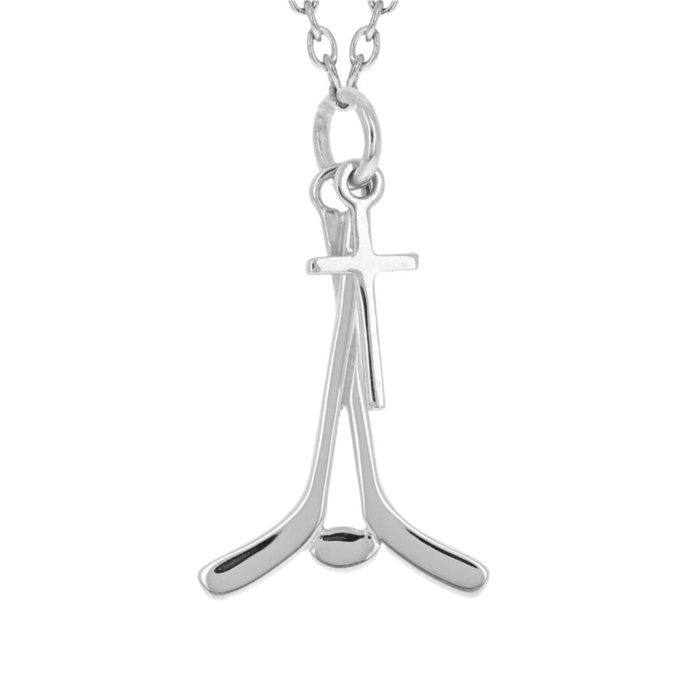 Hockey Dangle Cross Necklace AIF