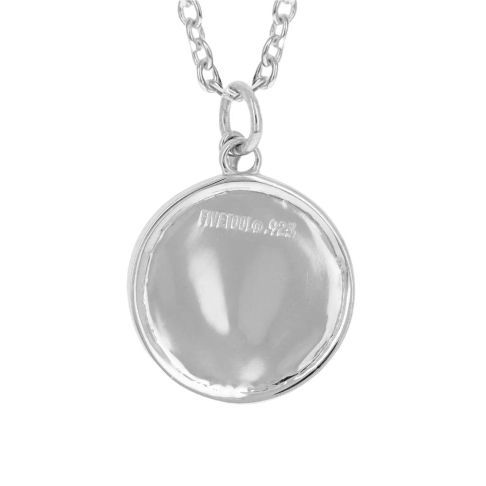 Volleyball Necklace w/ Dangle Cross | Sterling Silver