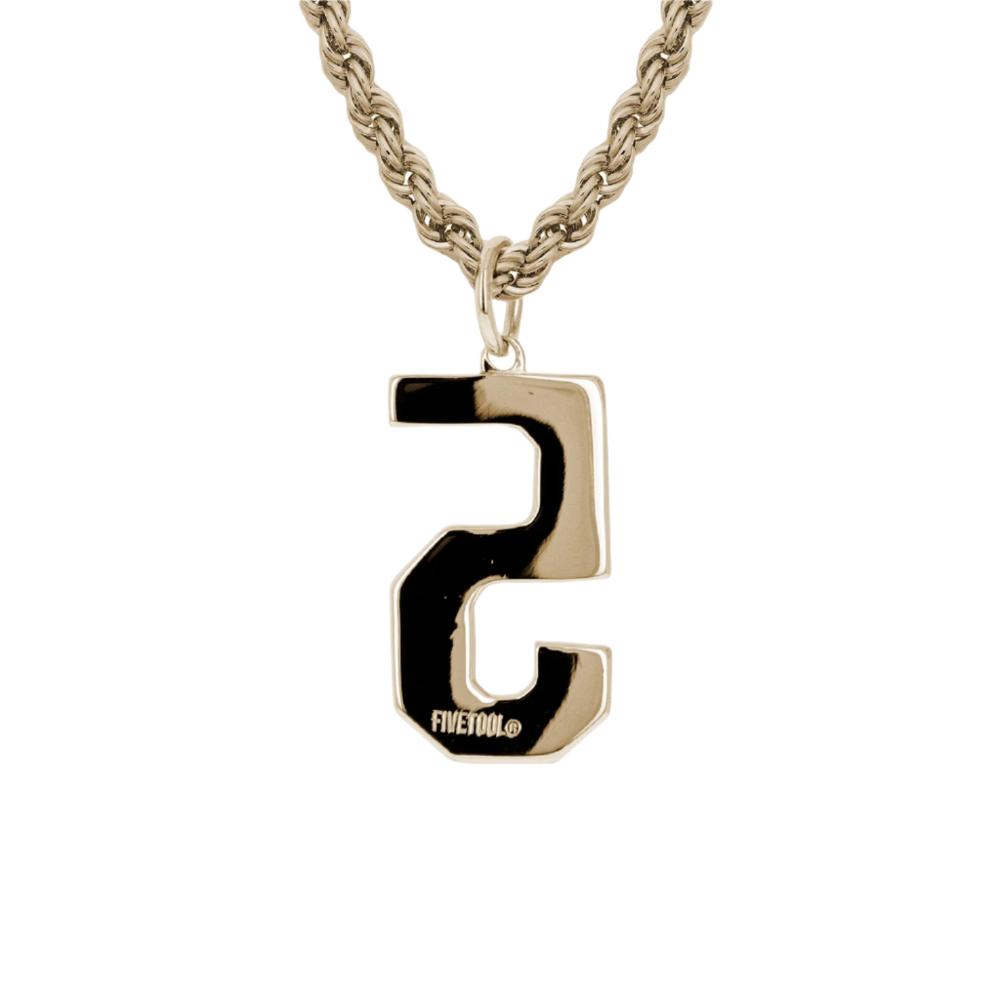 Custom Gold Jersey Number Necklace | 10k & 14k Gold Number Pendant